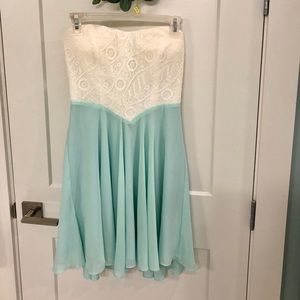 Blue + Ivory Cocktail Dress